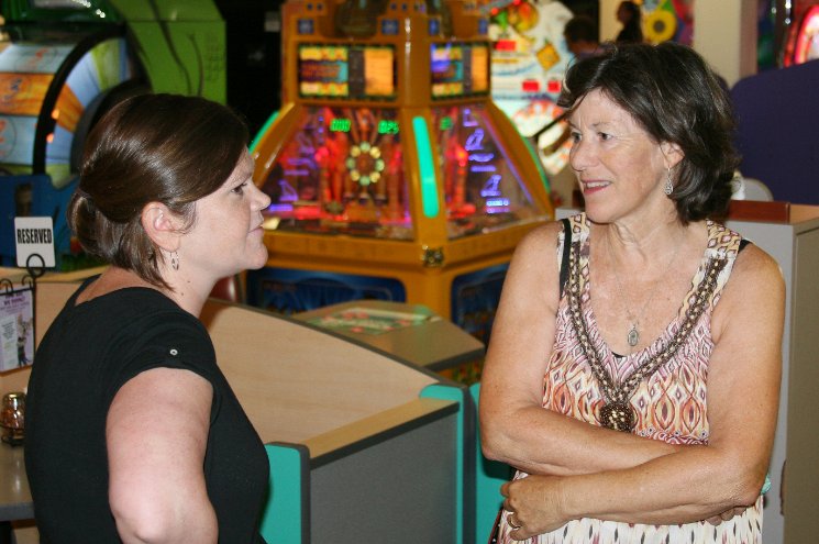 Emily and Maureen Chatting